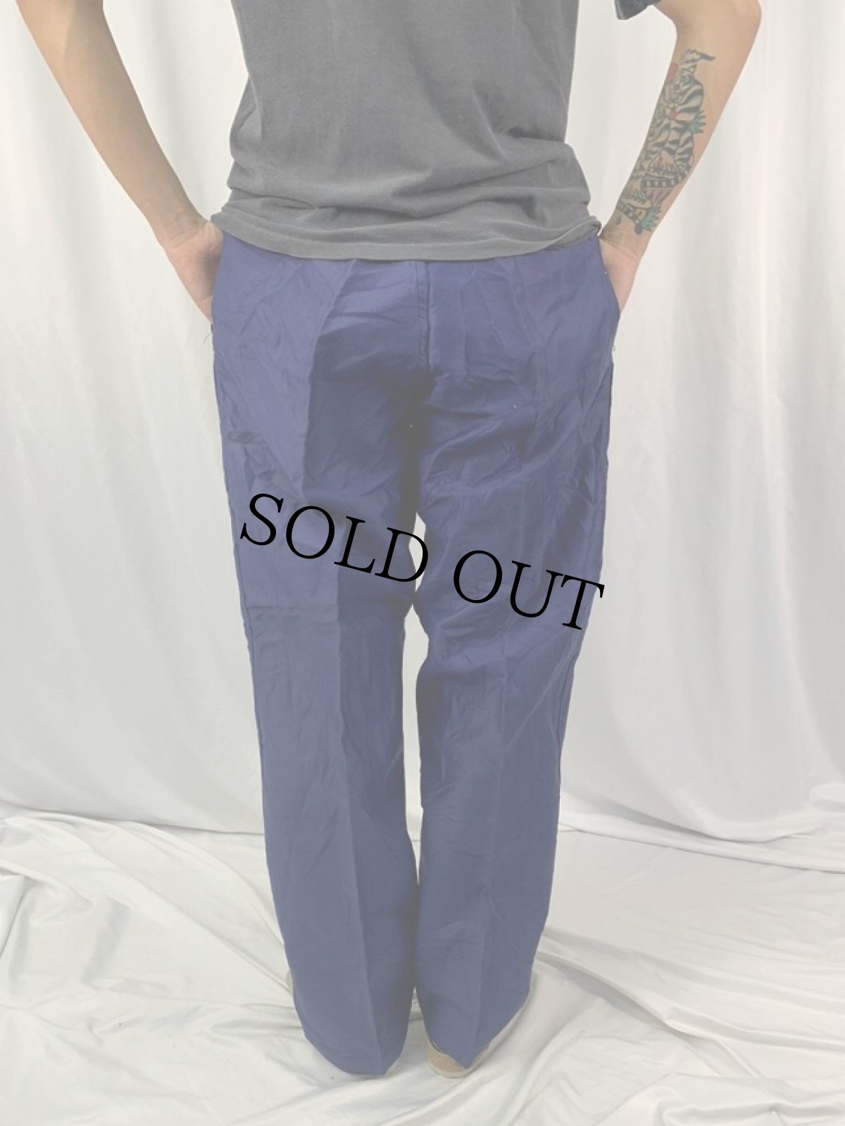 画像4: 60's FRENCH ADOLPHE LAFPNT モールスキンワークパンツ DEADSTOCK W35 (4)