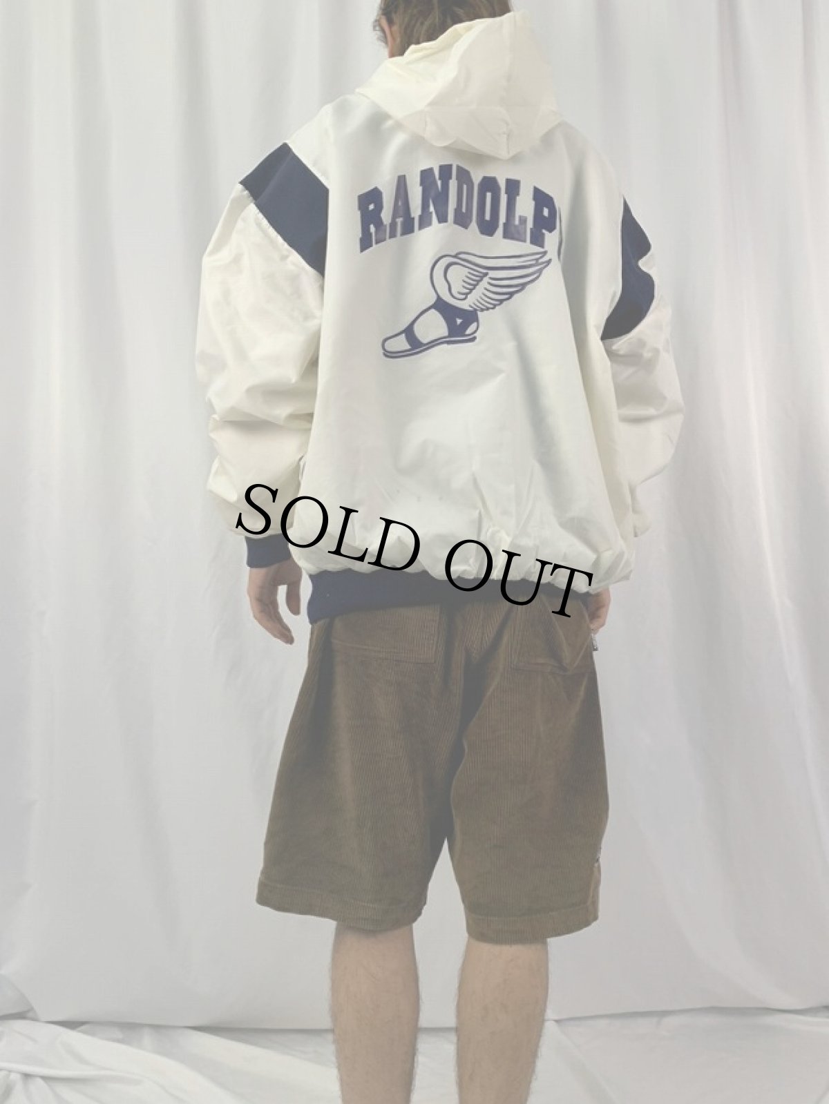 画像4: 80's DeLONG "RANDOLPH" ウイングフットプリント ナイロンアノラックパーカー XL (4)