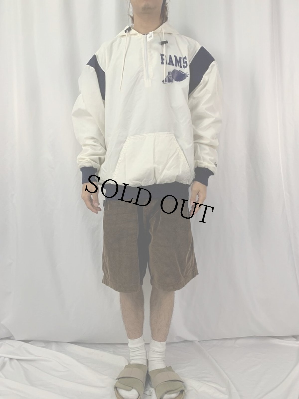 画像2: 80's DeLONG "RANDOLPH" ウイングフットプリント ナイロンアノラックパーカー XL (2)