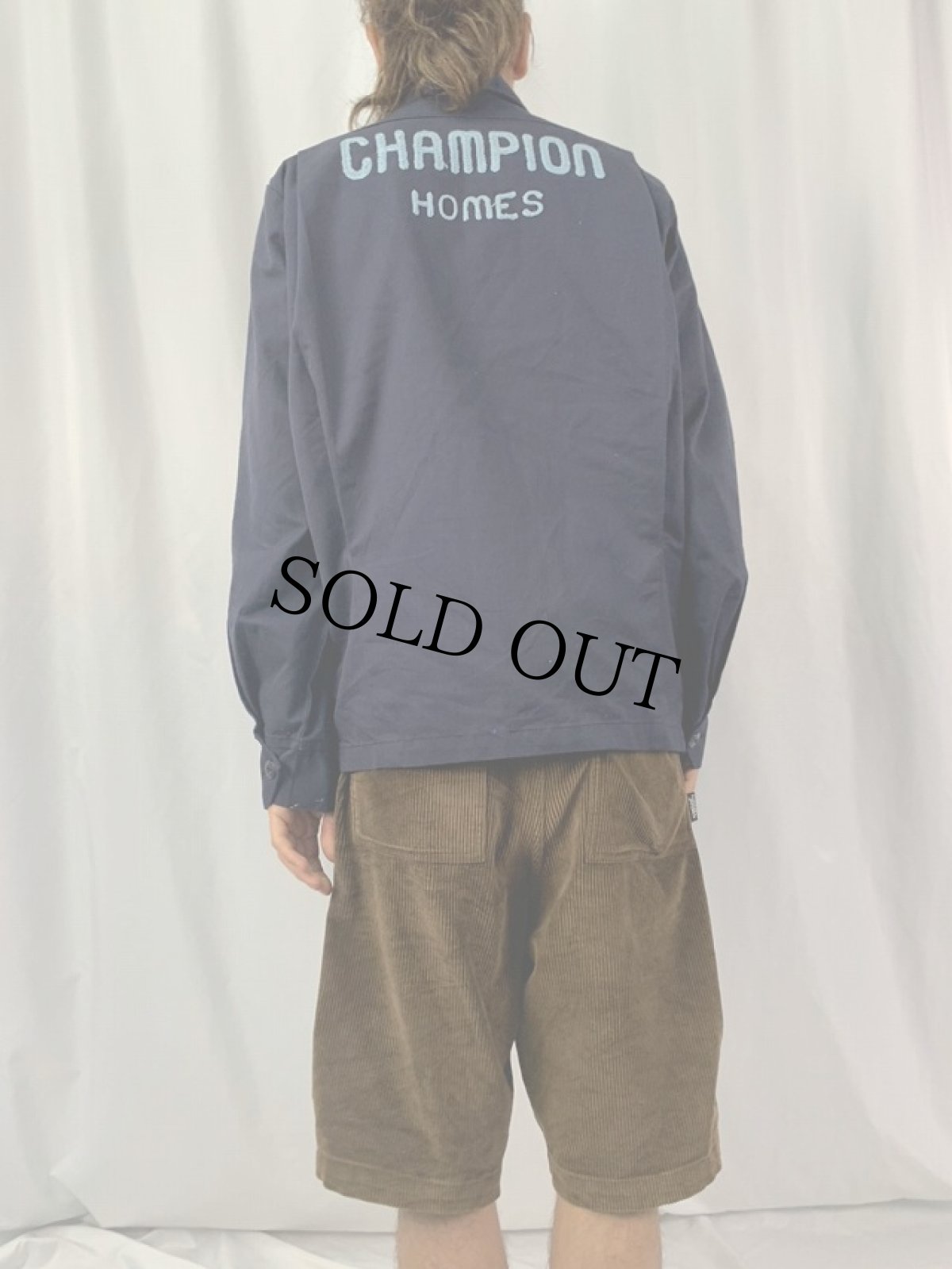 画像4: 60〜70's Unitag USA製 "CHAMPION HOMES" チェーン刺繍ジップワークジャケット M (4)