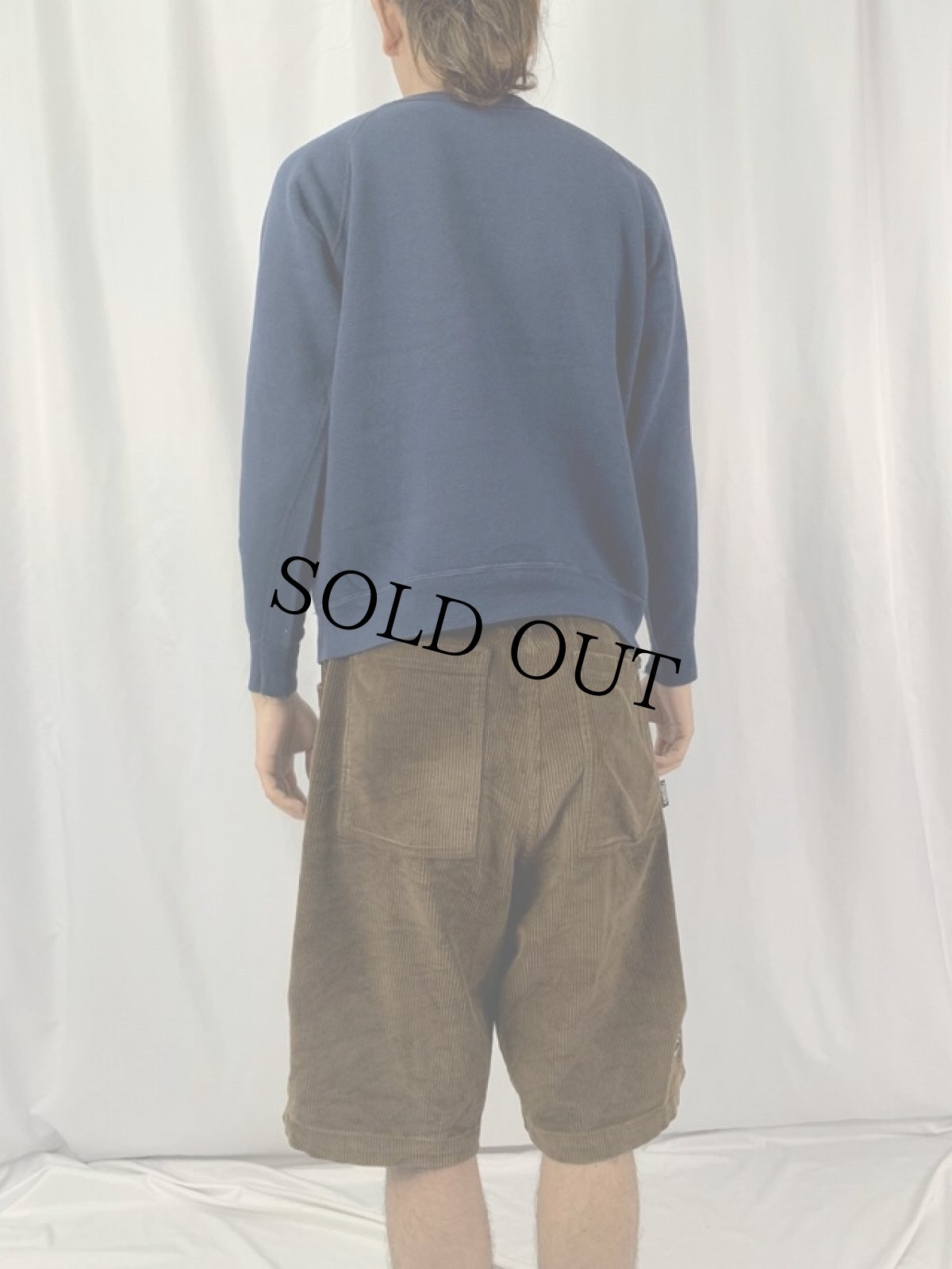 画像4: 70〜80's Champion USA製 バータグ "WASHINGTON COLLEGE" プリントラグランスウェット L (4)