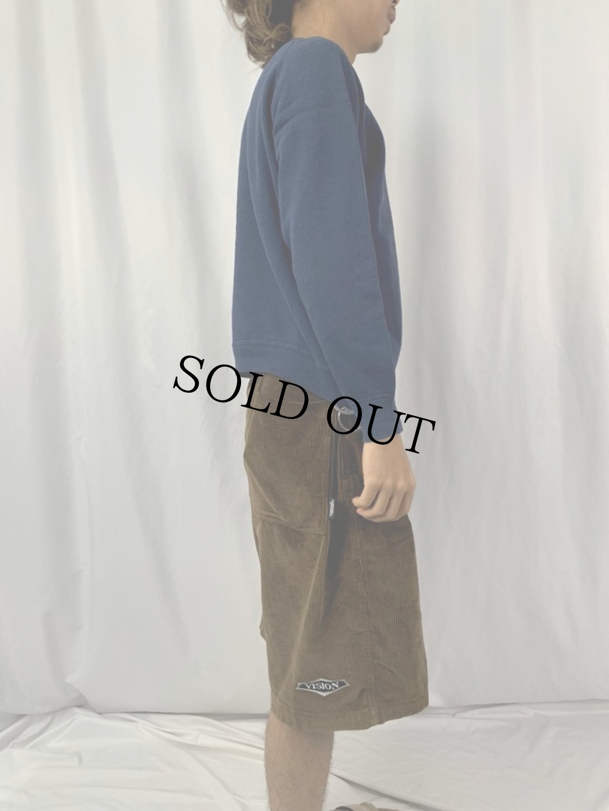 画像3: 70〜80's Champion USA製 バータグ "WASHINGTON COLLEGE" プリントラグランスウェット L (3)