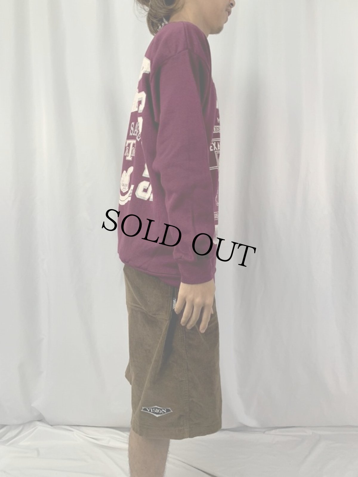 画像3: TEXAS A&M UNIVERSITY USA製 巻きプリントスウェット XL (3)