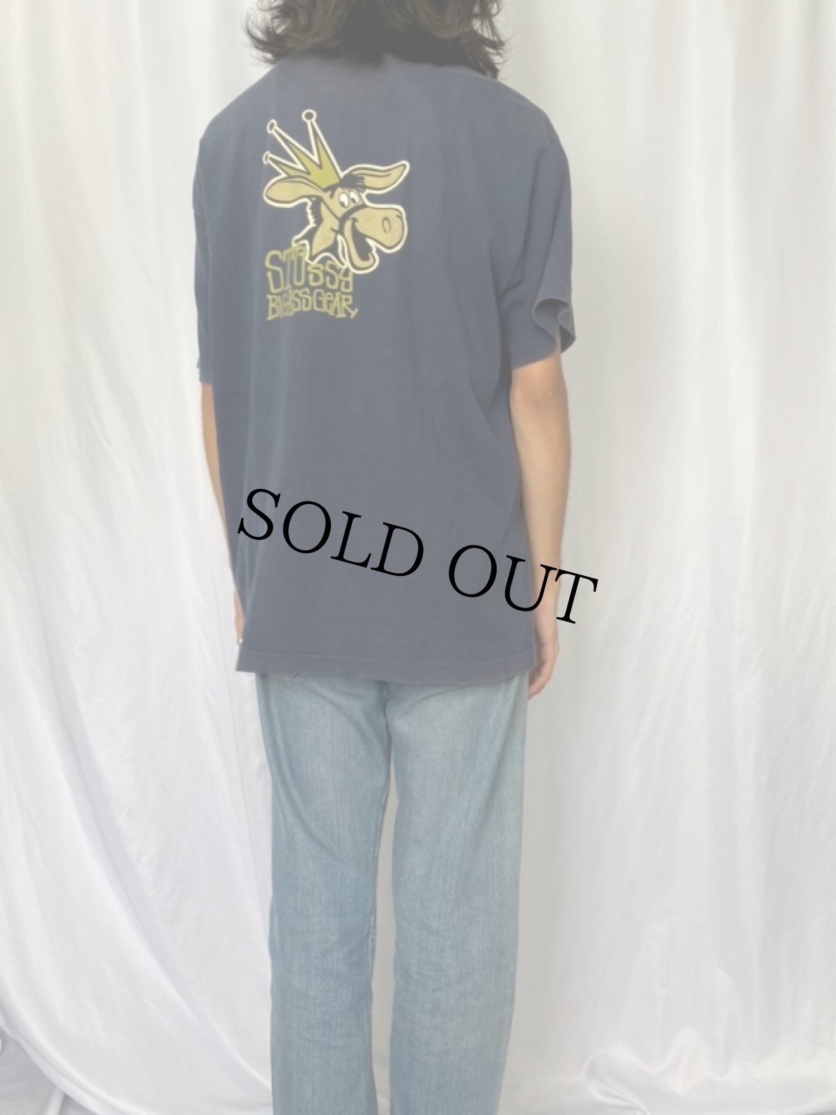 画像4: 80's STUSSY USA製 "BIG ASS GEAR" ロバプリントTシャツ XL (4)