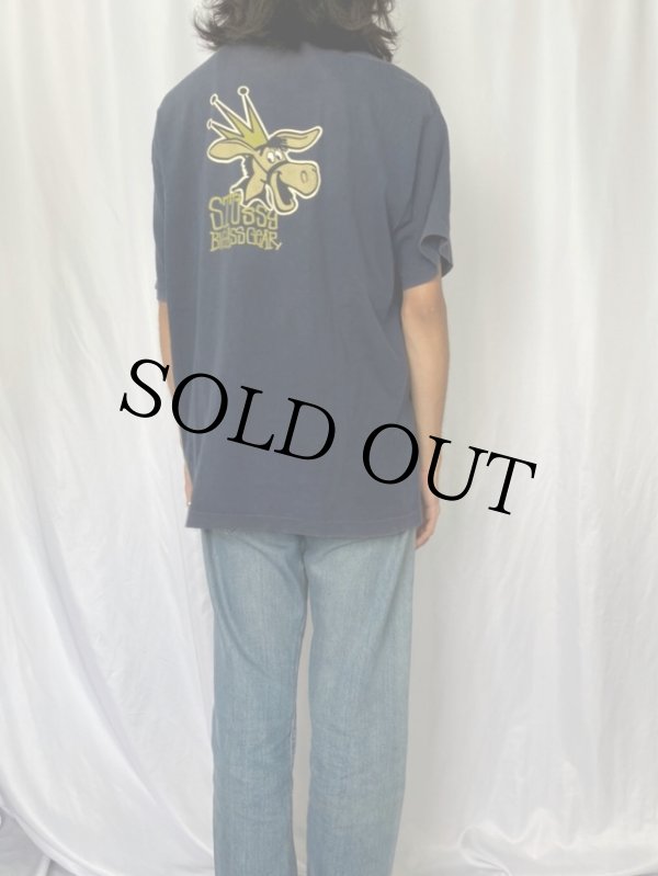 80年代 80s アメリカ製 oldstussy ステューシー 紺 ネイビー 半袖