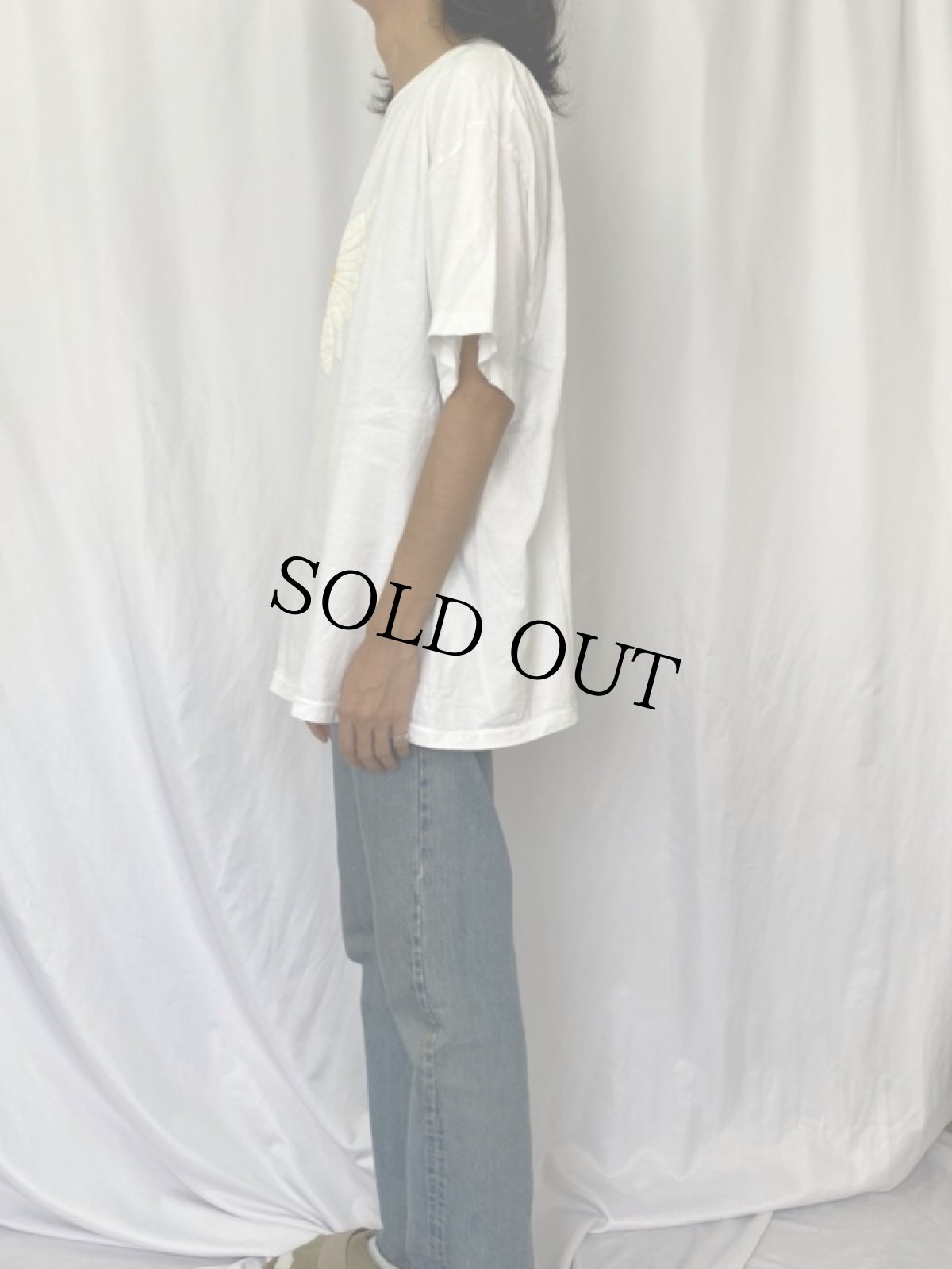 画像3: 90's フラワー 発泡プリントTシャツ (3)