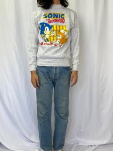 画像2: 90's SONIC "THE HEDGEHOG" ゲームキャラクター プリントスウェット (2)