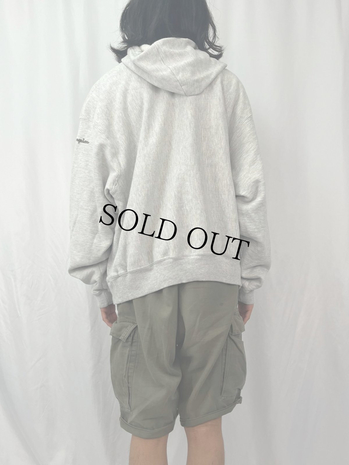 画像4: 90's Champion USA製 ハーフジップ スウェットフーディー XL (4)