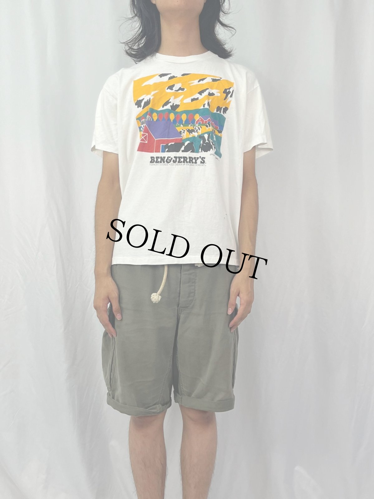 画像2: 90's BEN&JERRY'S USA製 "VERMONT'S FINEST" 企業プリントTシャツ L (2)