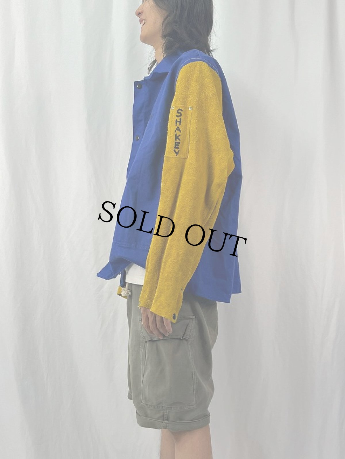 画像3: "NILES WATSON" スエード切り替え ウェルダーズジャケット XL (3)