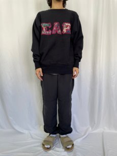 画像2: 90's Champion REVERSE WEAVE USA製 "CAE" 刺繍プリントスウェット L (2)