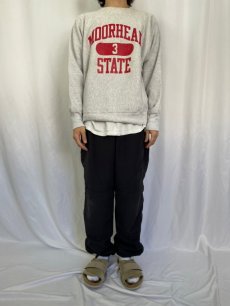 画像2: 90's Champion REVERSE WEAVE USA製 "MOORHEAD STATE" プリントスウェット L (2)