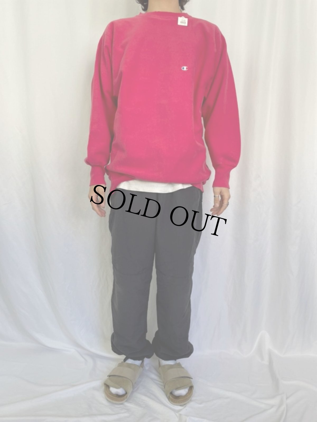 画像2: Champion REVERSE WEAVE ロゴ刺繍 スウェット (2)