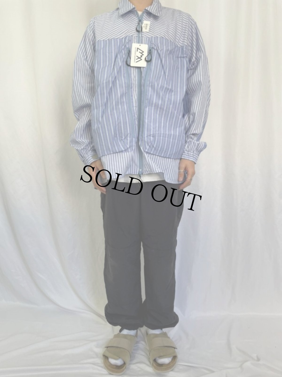 画像2: COMFY OUTDOOR GARMENT "COVERED SHIRTS" BLUE STRIPE 【L】 (2)