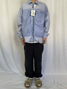 画像2: COMFY OUTDOOR GARMENT "COVERED SHIRTS" BLUE STRIPE 【L】 (2)