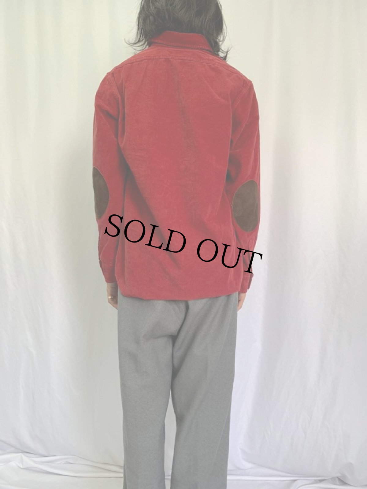 画像4: POLO Ralph Lauren エルボーパッチ付き コーデュロイシャツ M (4)