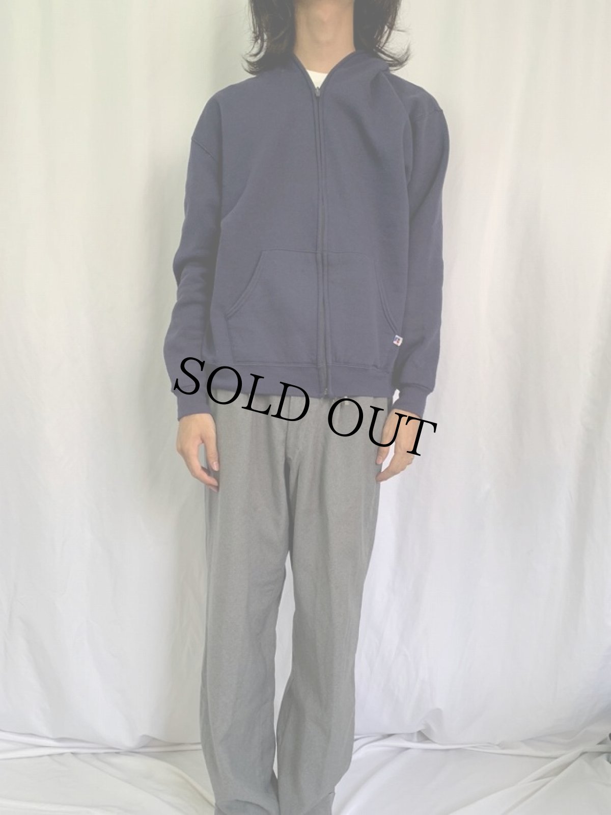 画像2: 80〜90's RUSSELL ATHLETIC USA製 フルジップパーカー XL (2)