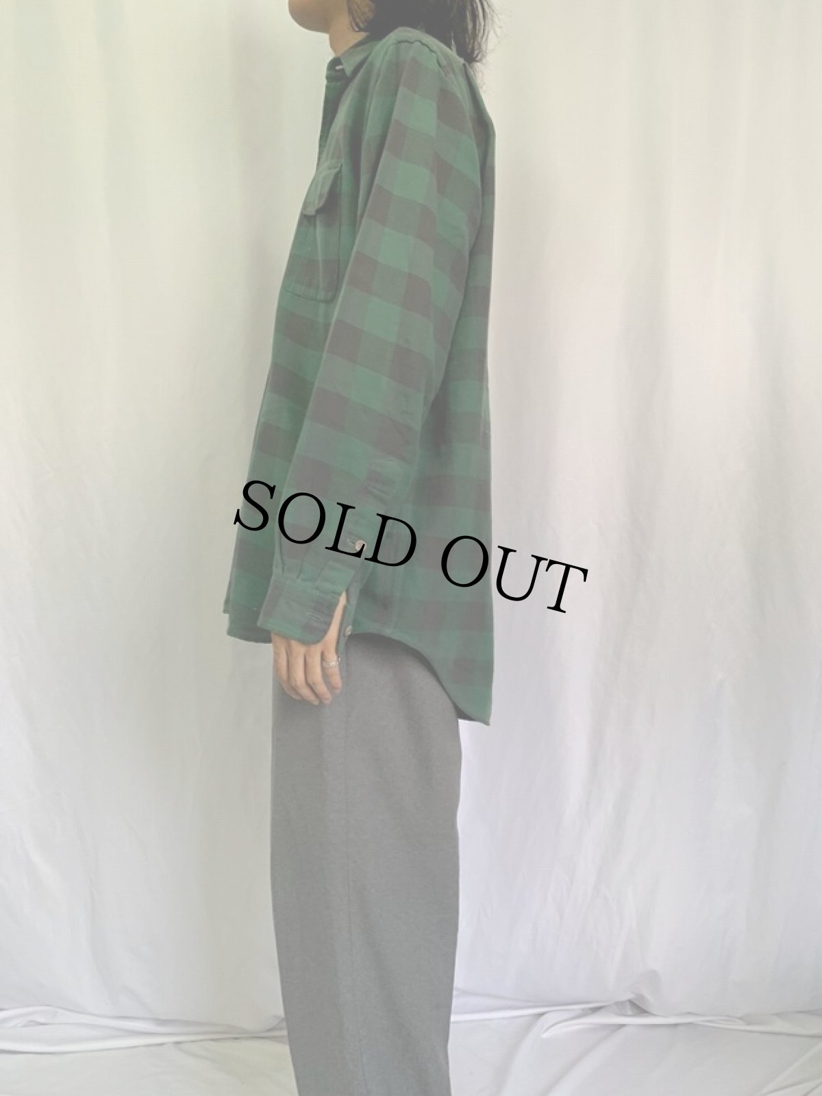 画像3: 80〜90's POLO COUNTRY Ralph Lauren ブロックチェック柄 コットンシャツ L (3)
