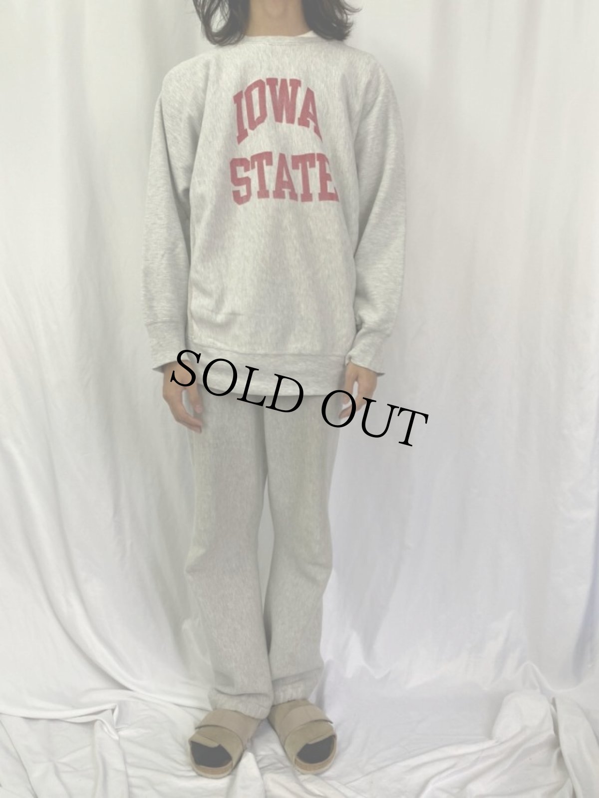 画像2: 80's Champion REVERSE WEAVE USA製 トリコタグ "IOWA STATE" XXL (2)