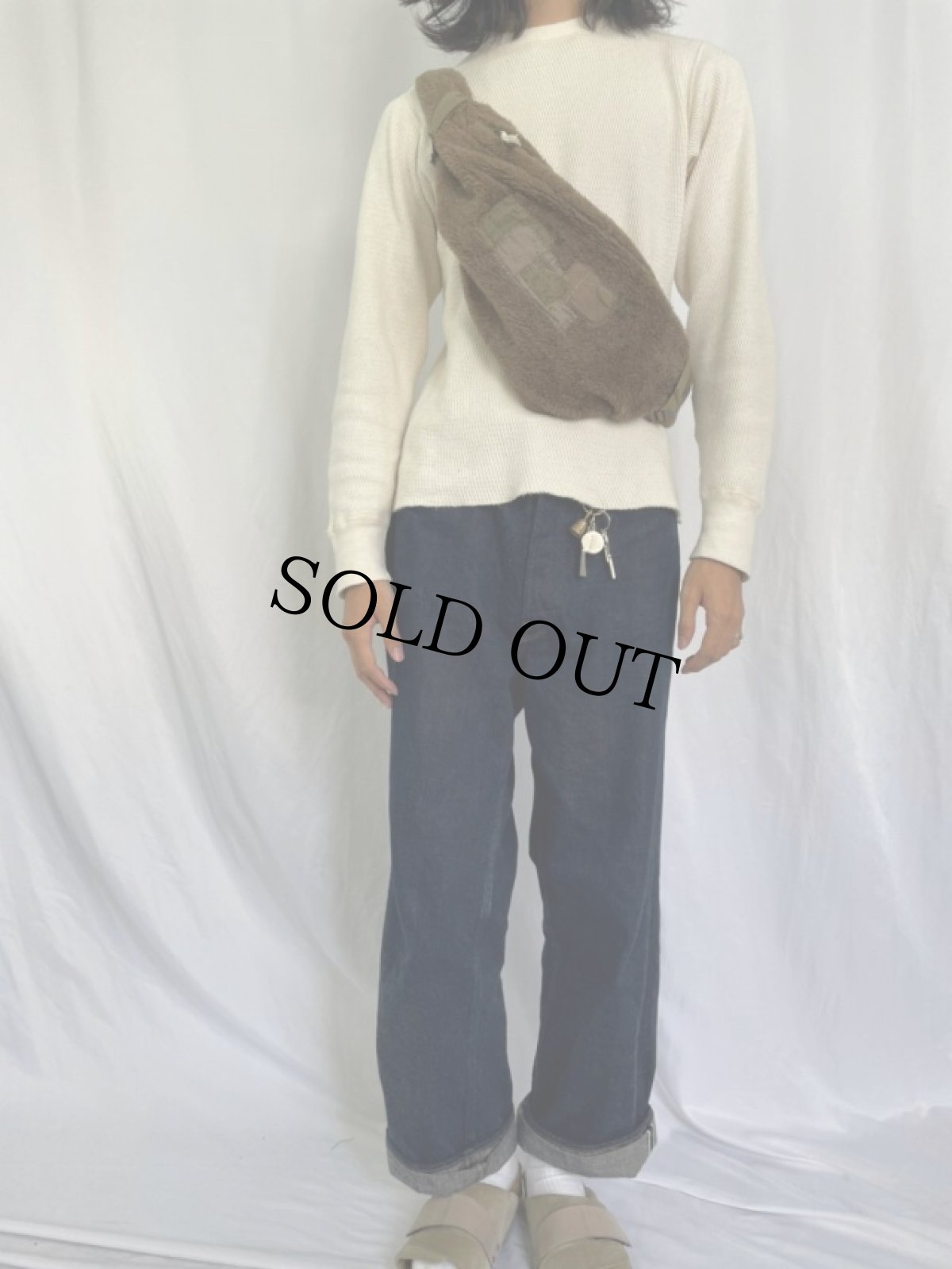 画像2: KAPITAL パッチワーク フェイクファー スナフキンバッグ (2)