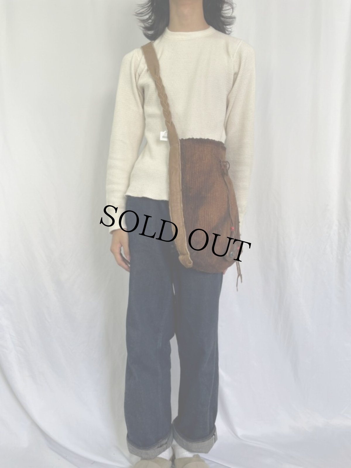 画像2: ハンドメイド 裂き織り ショルダーバッグ (2)