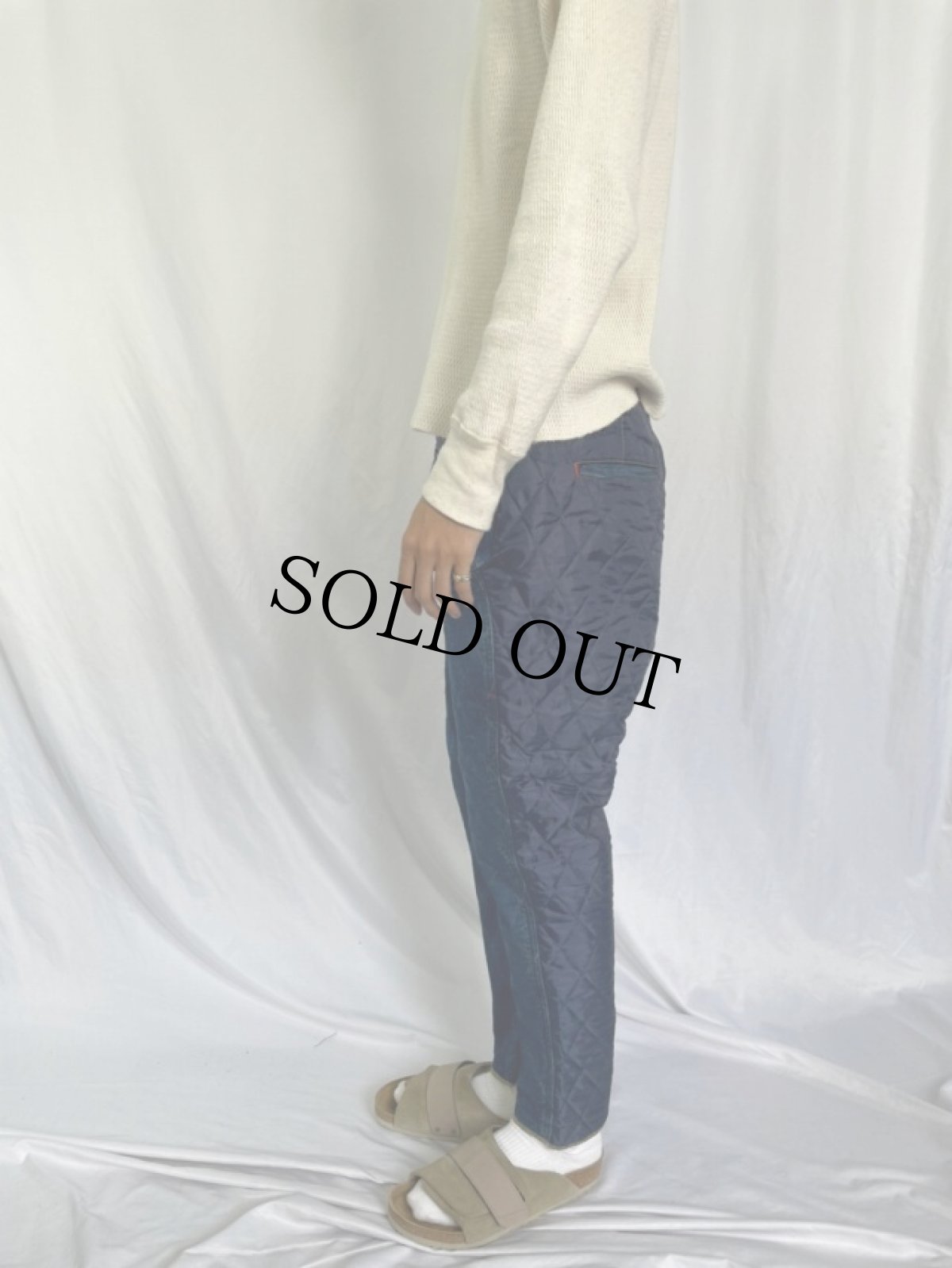 画像3: KAPITAL キルティング切り替え イージーパンツ W20-39 (3)