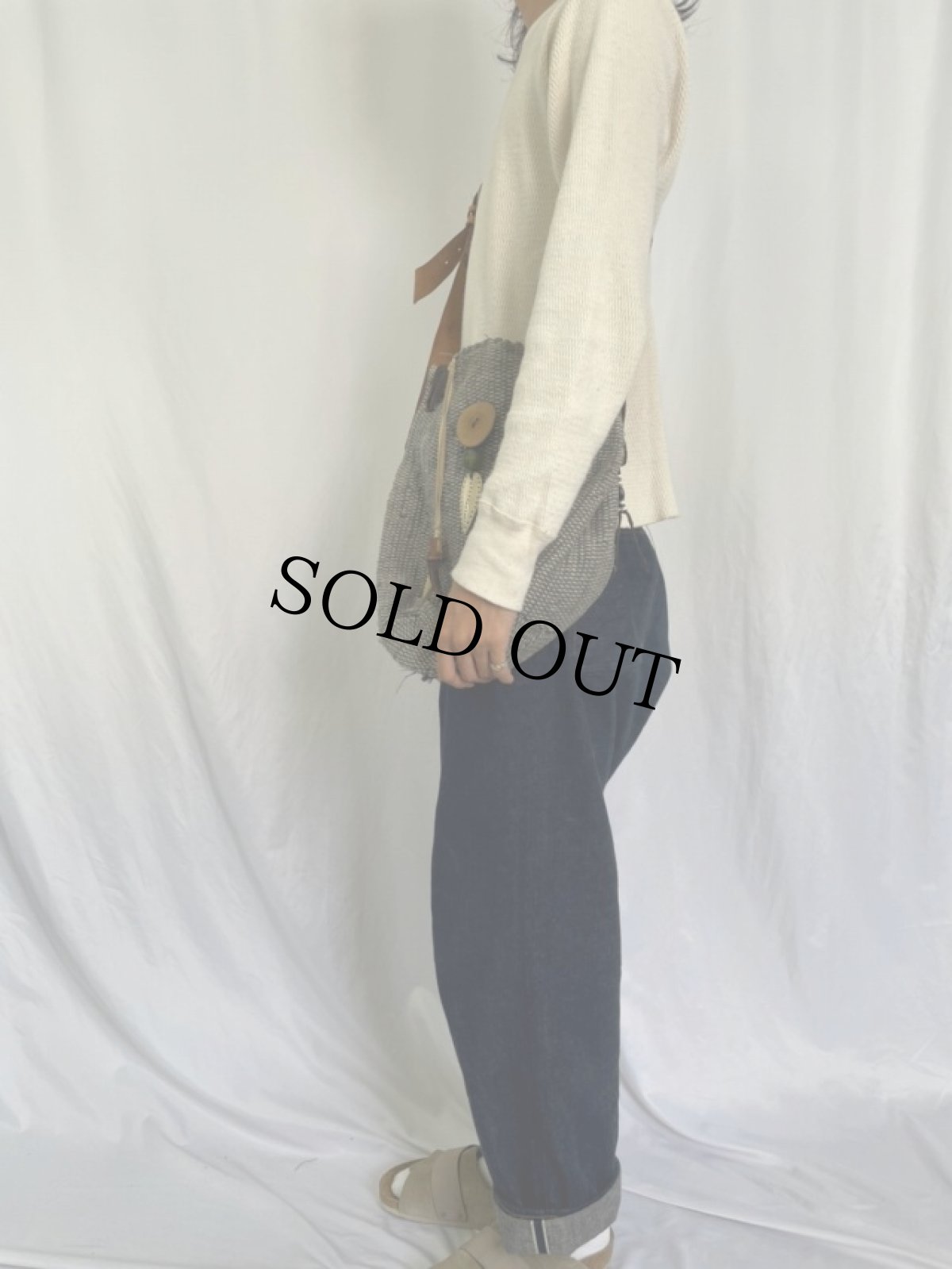 画像3: ハンドメイド 裂き織り ショルダーバッグ (3)