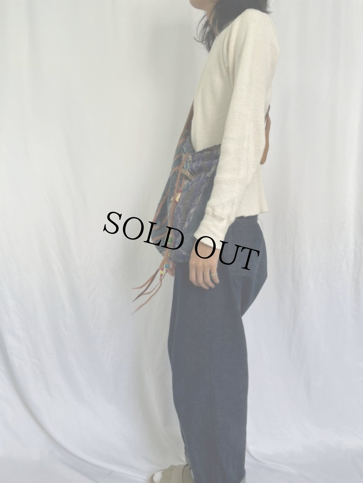 画像3: ハンドメイド 裂き織り ショルダーバッグ (3)