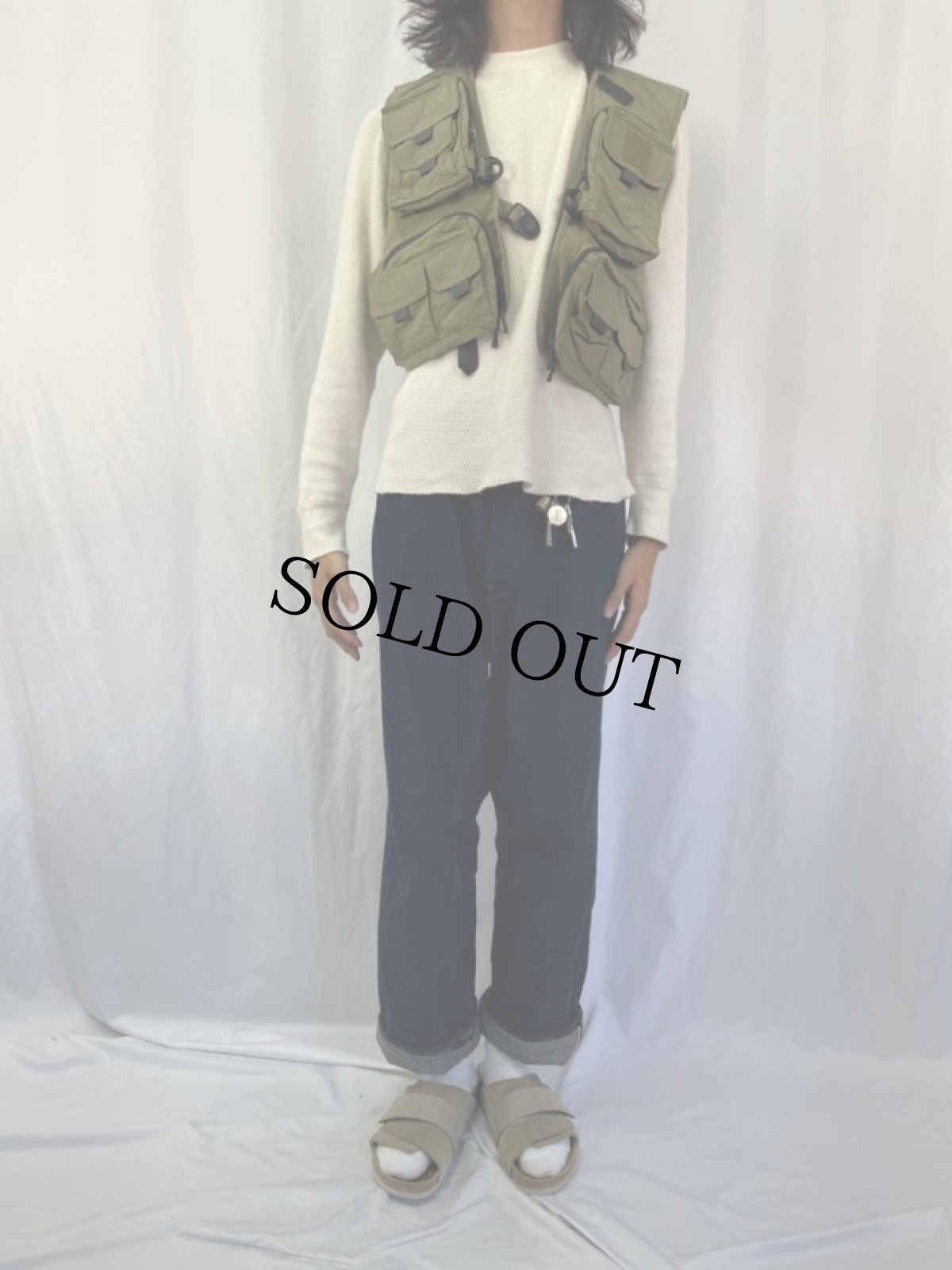 画像2: Cabela's ナイロン フィッシングベスト M (2)