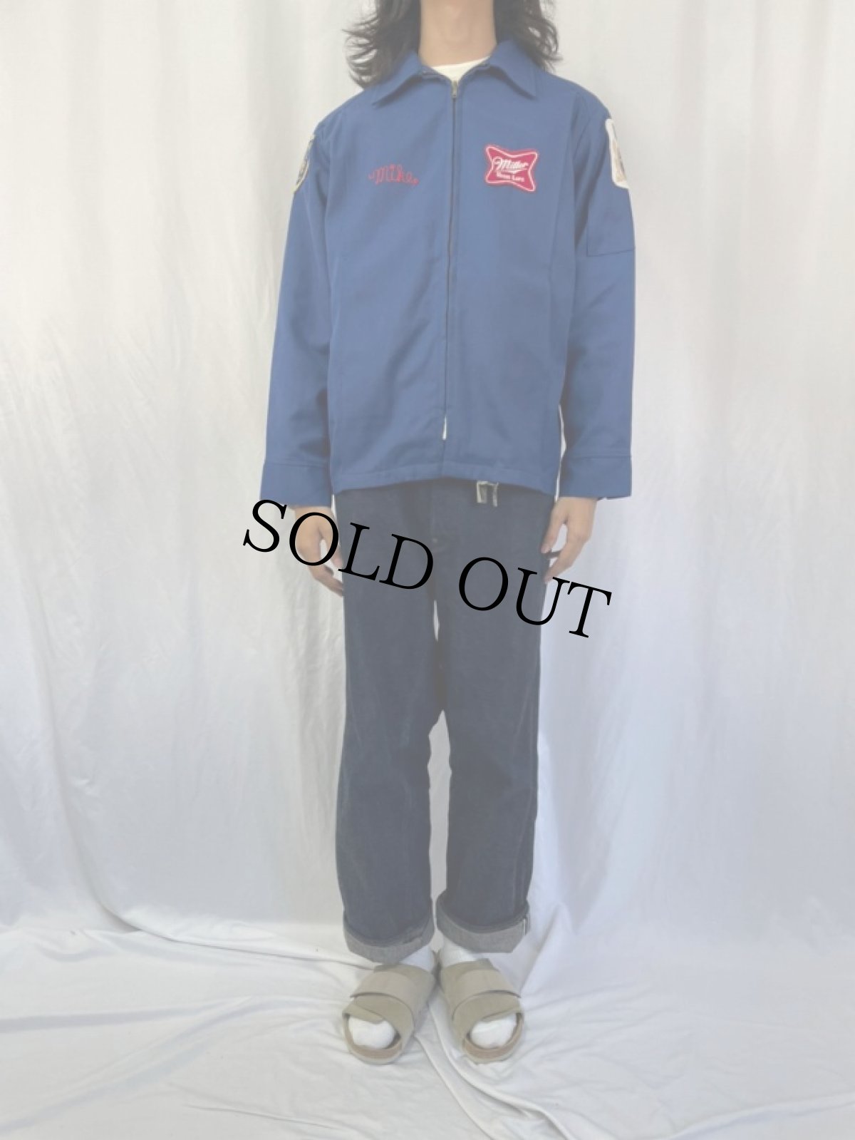 画像2: 60〜70's Unitag USA製 "miller" チェーン刺繍 キルティングライナー付き ワークジャケット (2)