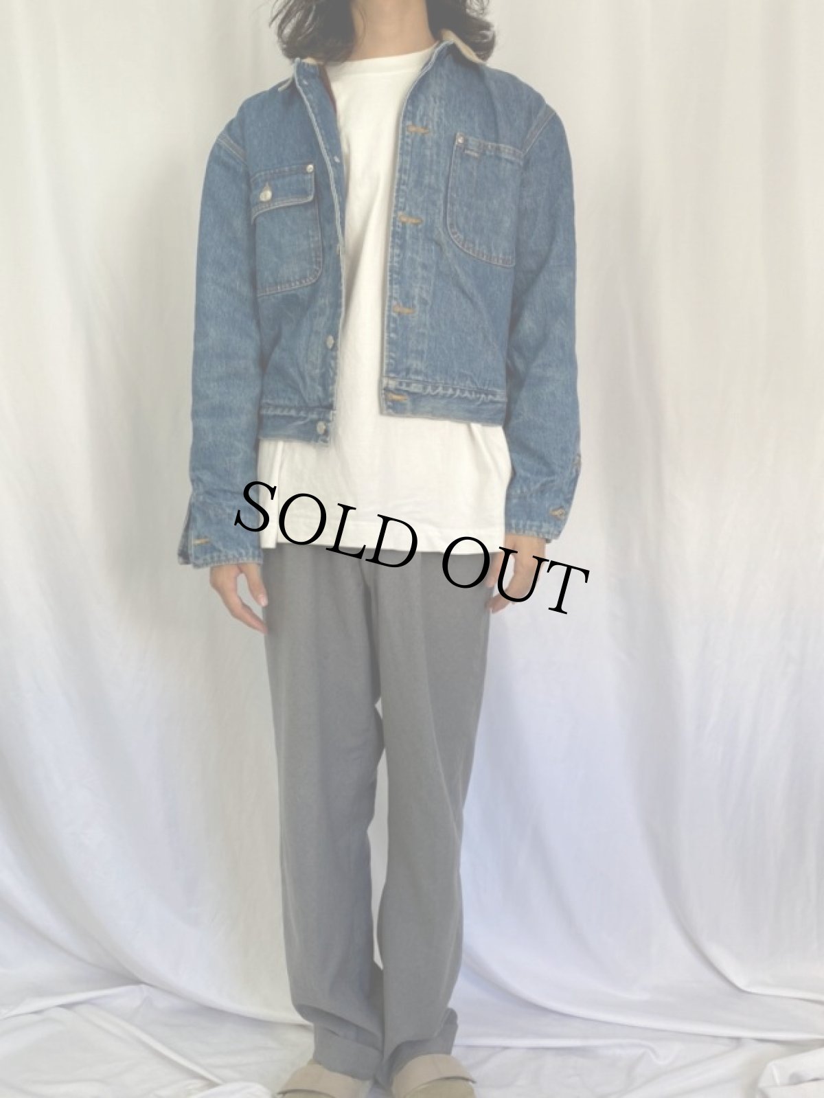 画像2: 80's Ralph Lauren USA製 ブランケットライナー デニムジャケット M (2)