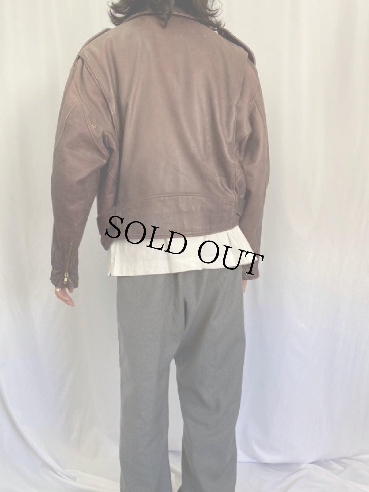 画像4: HELSTON'S FRANCE製 ダブルライダースジャケット (4)