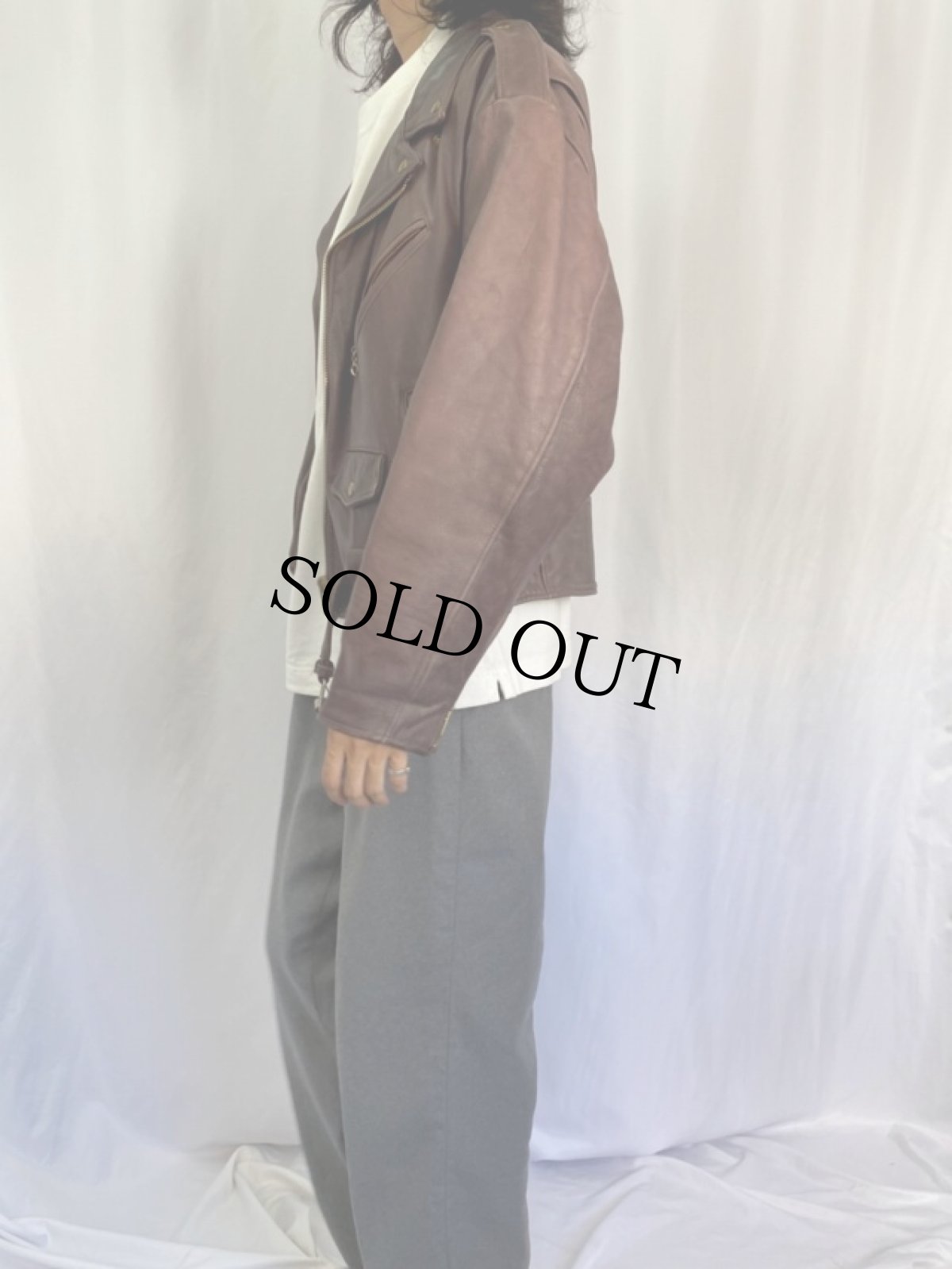 画像3: HELSTON'S FRANCE製 ダブルライダースジャケット (3)