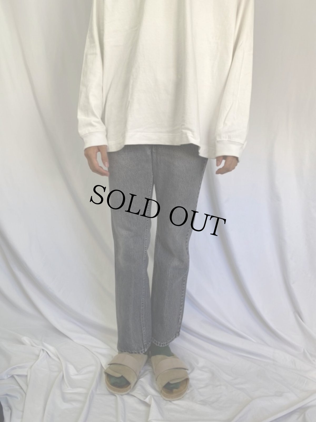 画像2: 90's Levi's 517 USA製 ブーツカット ブラックデニムパンツ W30 (2)