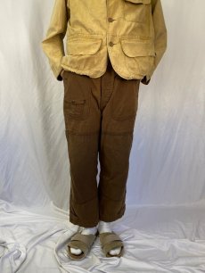 画像2: Ralph Lauren RRL サイドアジャスタ付き ダブルニーダックパンツ W30-32 (2)