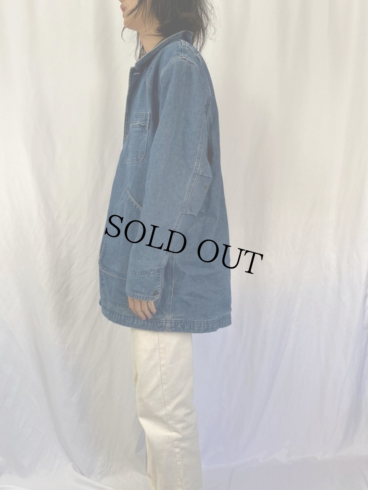 画像3: L.L.Bean デニムハンティングジャケット L (3)