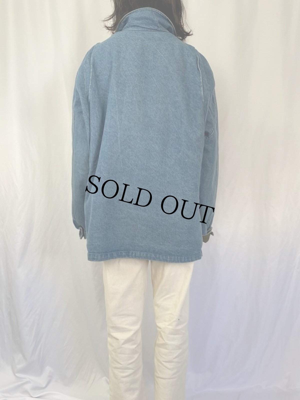 画像4: 70〜80's L.L.Bean USA製 ブランケットライナー デニムハンティングジャケット L (4)