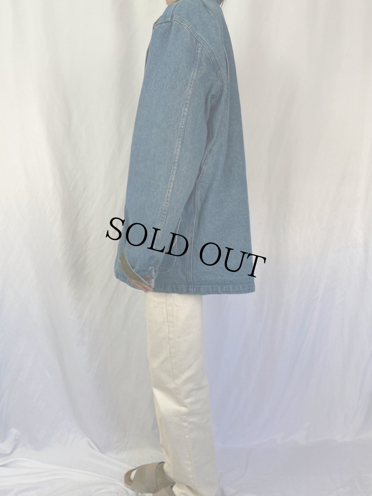 画像3: 70〜80's L.L.Bean USA製 ブランケットライナー デニムハンティングジャケット L (3)