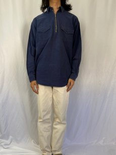 画像2: 90's Ralph Lauren RRL ハーフジップ プルオーバーシャツ L (2)