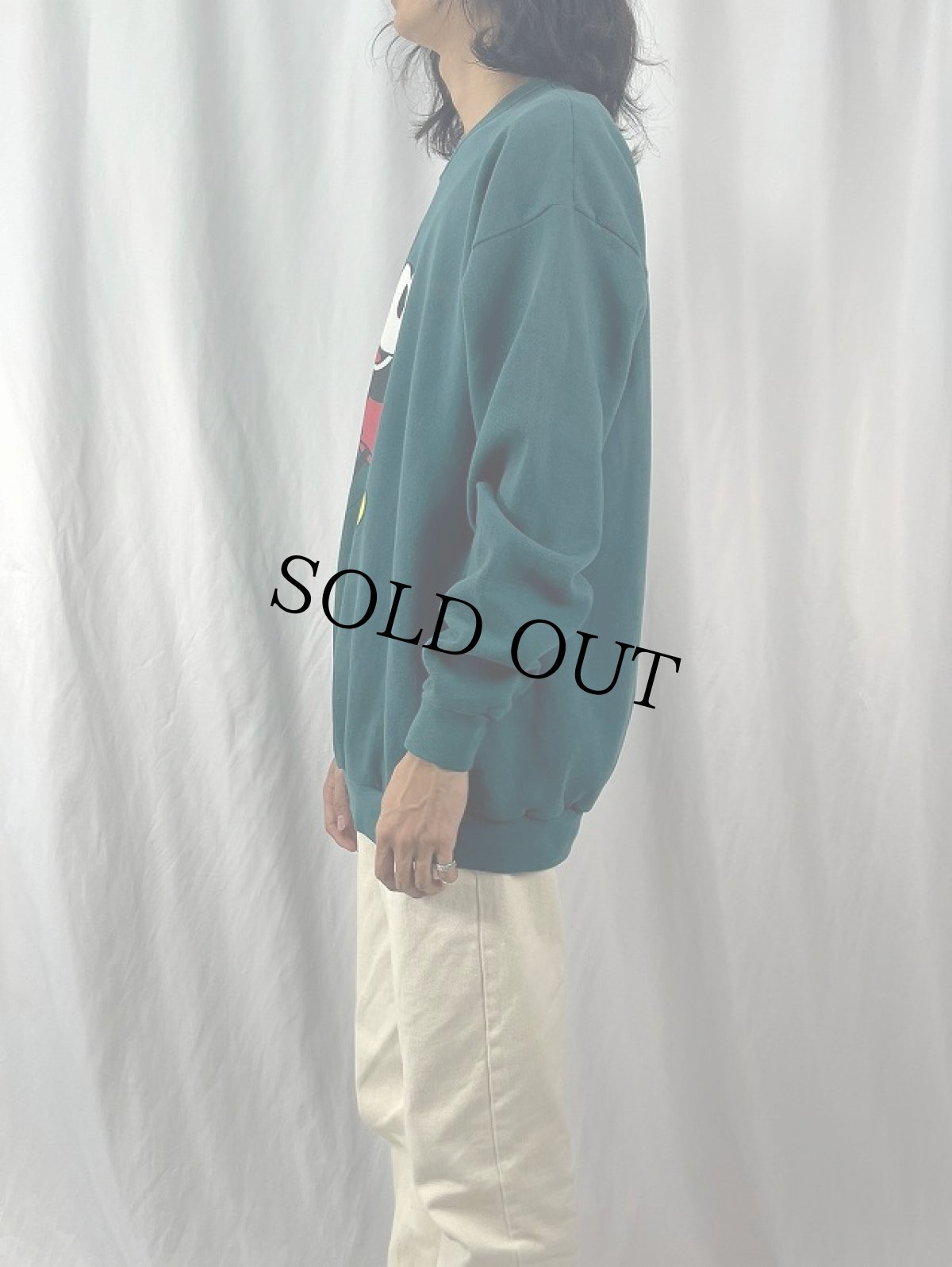 画像3: 90's Disney MICKEY MOUSE USA製 キャラクタープリントスウェット (3)