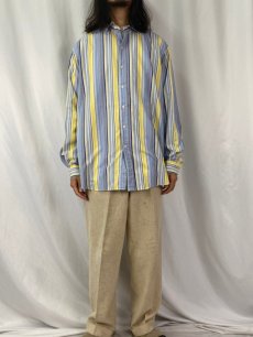 画像2: 90's POLO Ralph Lauren "WESTERTON" マルチストライプ柄 コットンシャツ L (2)