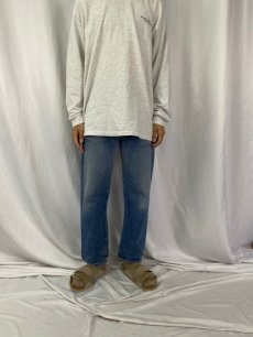 画像2: 80's Levi's 501 USA製 ブランクタブ 内股シングル デニムパンツ W33 (2)