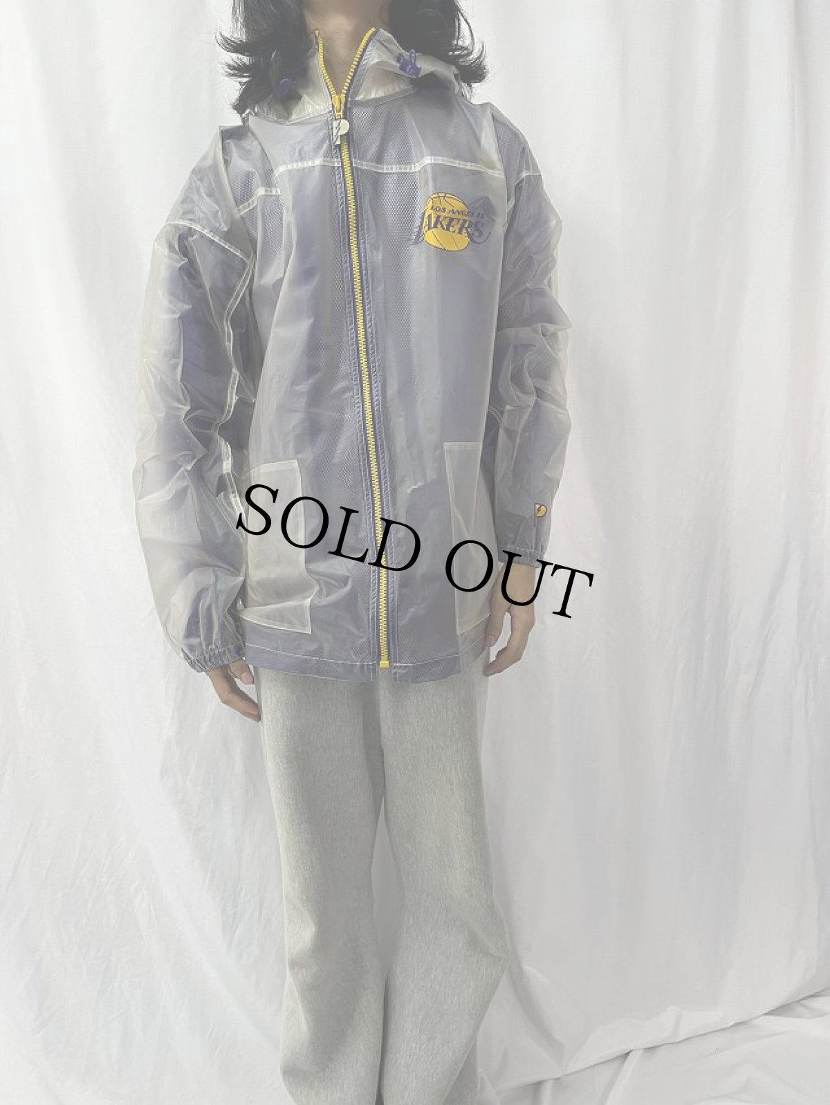 画像2: LOS ANGELES LAKERS NBAチームロゴ PVCレインパーカー XL (2)