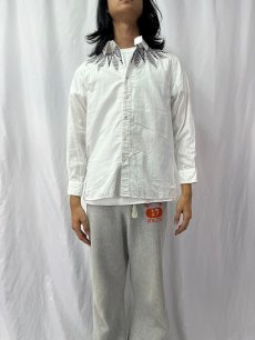 画像2: KAPITAL デザイン刺繍 コットンシャツ M (2)