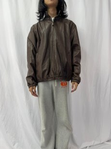 画像2: POLO Ralph Lauren レザージャケット BROWN XL (2)