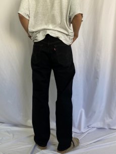 画像4: 2000's Levi's 505 USA製 ブラックデニムパンツ W35 (4)