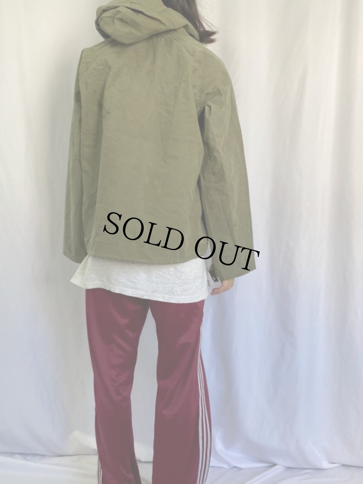 画像4: 40's U.S.NAVY デッキレインパーカー ステンシル入り MEDIUM (4)