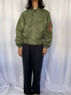 画像2: 民間品 ALPHA INDUSTRIES,INC. MA-1 フライトジャケット LARGE (2)