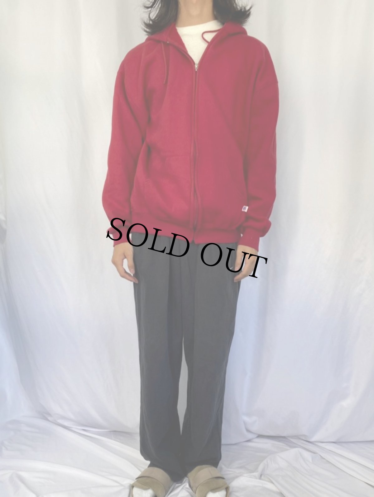 画像2: 90's〜 RUSSELL ATHLETIC USA製 フルジップパーカー XL タグ付き未使用 (2)