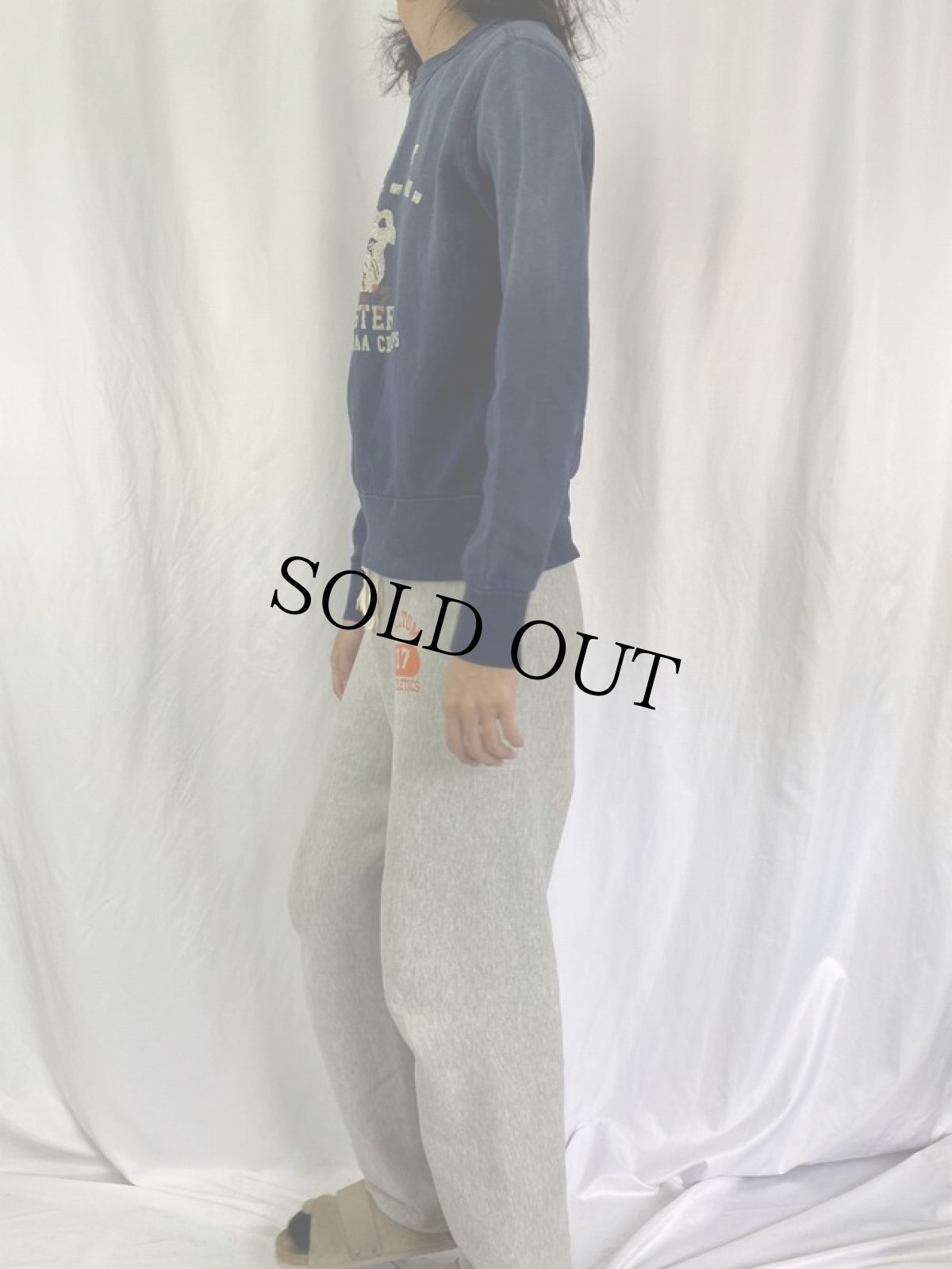 画像3: POLO Ralph Lauren "P.R.L...." 前V フロッキープリントスウェット M (3)